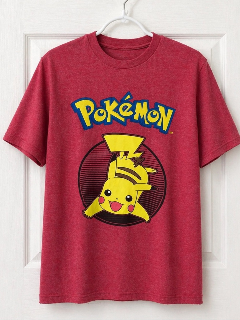 Pokémon Pikachu Graphic T-Shirt Boys Size Medium Red Short Sleeve Tee